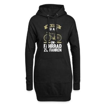 Fahrrad Rennrad Fahrräder Geschenk - Hoodie-Kleid - Schwarz - Vorne