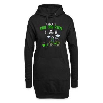 Kindergarten Traktor Kita Anfänger Geschenk - Hoodie-Kleid - Schwarz - Vorne