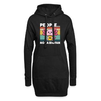 Axolotel Axolotl Lover Axolotls Cadeau - Sweat-shirt à capuche long Femme - noir - Devant