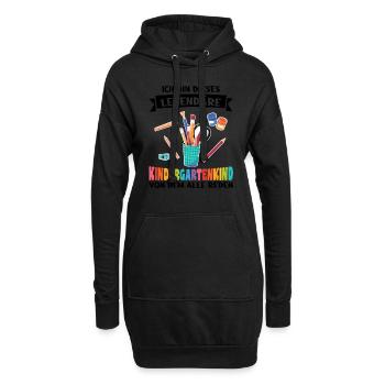 Kindergarten Anfang Kindergartenanfänger Geschenk - Hoodie-Kleid - Schwarz - Vorne