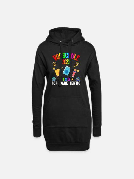 Vorschule 2023 Abschluss Vorschüler Geschenk - Hoodie-Kleid - Schwarz