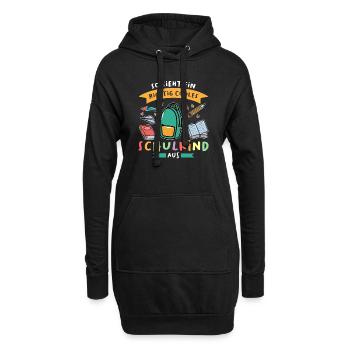 Schulkind Anfang Schulanfänger Geschenk - Hoodie-Kleid - Schwarz - Vorne