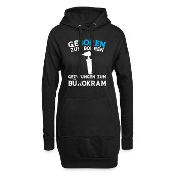 Zahn Zahnarzt Bohren Zahn Geschenk - Hoodie-Kleid - Schwarz - Vorne