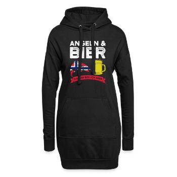 Angler Norwegisch Angeln Norwegen Norwegen Gesche - Hoodie-Kleid - Schwarz - Vorne