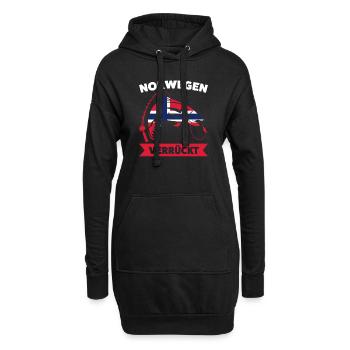 Angler Norwegisch Angeln Norwegen Norwegen Gesche - Hoodie-Kleid - Schwarz - Vorne