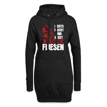 Fliesenleger Beruf Plattenleger Geschenk - Hoodie-Kleid - Schwarz - Vorne