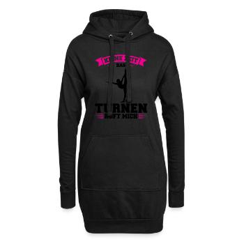 Turnen Mädchen Gymnastik Geschenk - Hoodie-Kleid - Schwarz - Vorne