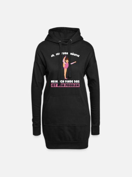 Turnen Mädchen Geräteturnen Geschenk - Hoodie-Kleid - Schwarz