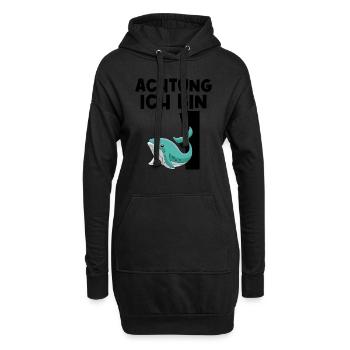 1.Geburtstag Wal 1 Jahr alt Geschenk - Hoodie-Kleid - Schwarz - Vorne