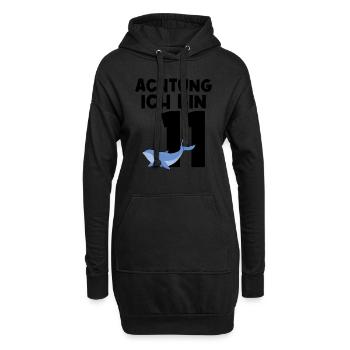 11. Geburtstag Wal 11 Jahre alt Geschenk - Hoodie-Kleid - Schwarz - Vorne