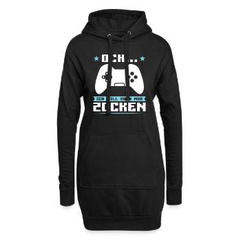 Gaming Zocken Zocker Geschenk - Hoodie-Kleid - Schwarz - Vorne