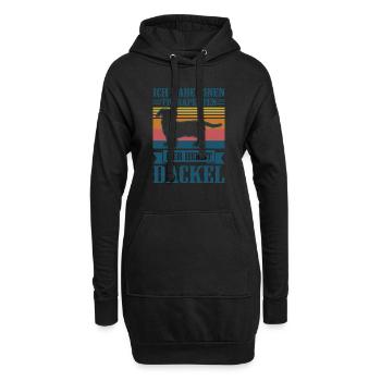 Dackel Hund Hundebesitzer Geschenk - Hoodie-Kleid - Schwarz - Vorne