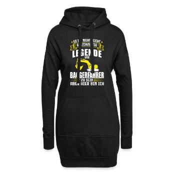 Baggerfahrer Job Baggerliebhaber Geschenk - Hoodie-Kleid - Schwarz - Vorne
