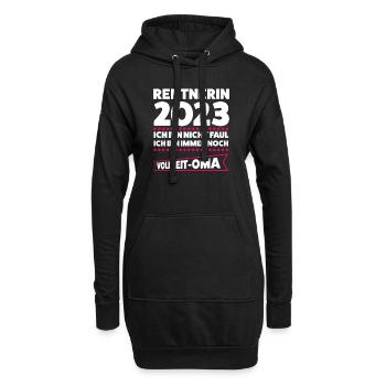 Rentnerin 2023 Oma Ruhestand Geschenk - Hoodie-Kleid - Schwarz - Vorne