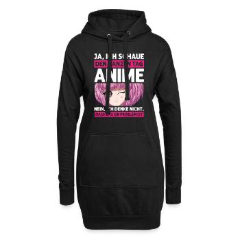 Otaku Japan Anime Merch Anime Merch Geschenk - Hoodie-Kleid - Schwarz - Vorne
