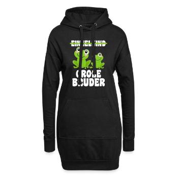 Bruder Geschwister Frosch Grosser Bruder Geschwist - Hoodie-Kleid - Schwarz - Vorne