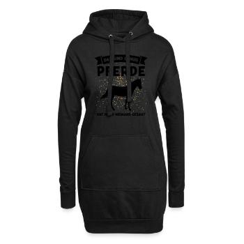 Reiten Pferd Reiter Geschenk - Hoodie-Kleid - Schwarz - Vorne