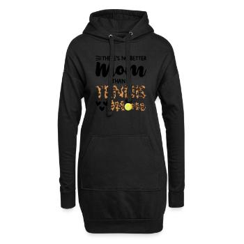 Tennis Mama Tennisspiel Tennis Geschenk - Hoodie-Kleid - Schwarz - Vorne