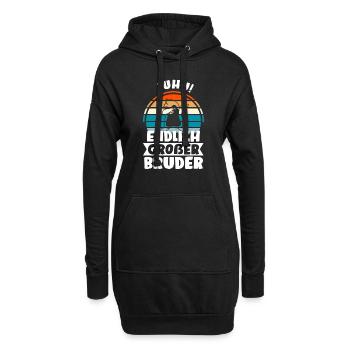 Großer Bruder Pinguin Grosser Bruder Geschenk - Hoodie-Kleid - Schwarz - Vorne