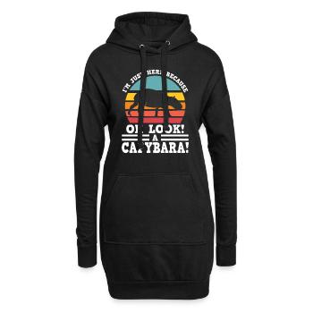Wasserschwein Wasserschweine Tier Geschenk - Hoodie-Kleid - Schwarz - Vorne