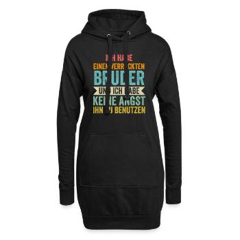 Bruder Schwester Geschwister Geschenk - Hoodie-Kleid - Schwarz - Vorne