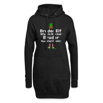 Bruder Elf Geschwister Geschenk - Hoodie-Kleid - Schwarz - Vorne