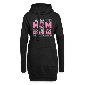 mother mum mom mum Geschenk - Hoodie-Kleid - Schwarz - Vorne