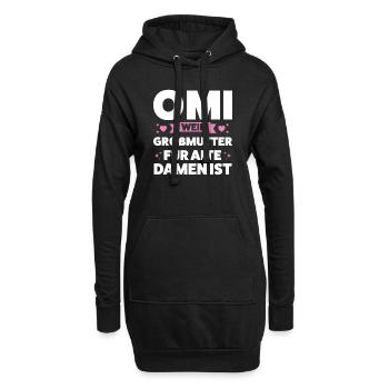 Oma Großmutter Omas Geschenk - Hoodie-Kleid - Schwarz - Vorne