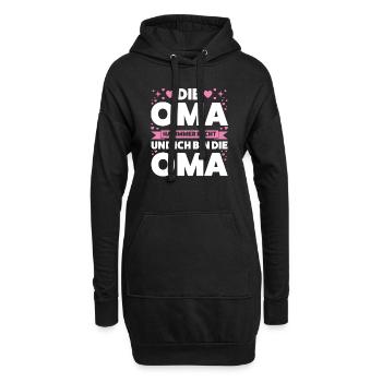 Oma Großmutter Omas Geschenk - Hoodie-Kleid - Schwarz - Vorne