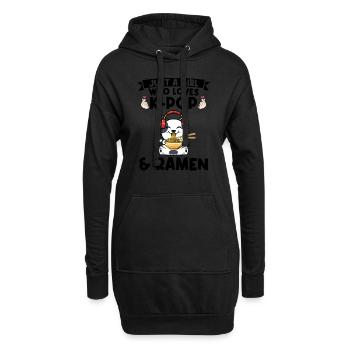 Ramen Merch Ramen kpop Katze Katze Lover Geschenk - Hoodie-Kleid - Schwarz - Vorne