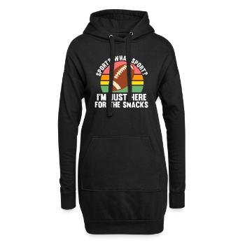 Go Sport Fußball Snacks Geschenk - Hoodie-Kleid - Schwarz - Vorne