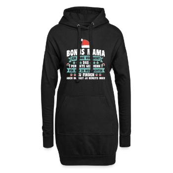 Bonus Mama Weihnachten Stiefmutter Geschenk - Hoodie-Kleid - Schwarz - Vorne