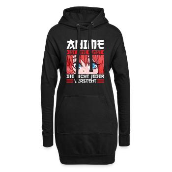 Anime Merch Manga Geschenk - Hoodie-Kleid - Schwarz - Vorne