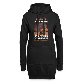 Hund Hundebesitzer Hund Hundehalter Geschenk - Hoodie-Kleid - Schwarz - Vorne