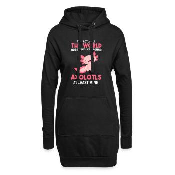 Axolotl Axolotl Tiergeschenk - Hoodie-Kleid - Schwarz - Vorne