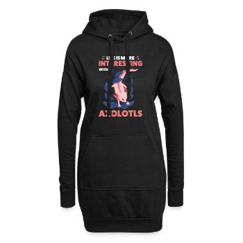 Axolotl Axolotl Tiergeschenk - Hoodie-Kleid - Schwarz - Vorne