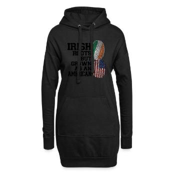 Irland Irisch Irische Wurzeln Geschenk - Hoodie-Kleid - Schwarz - Vorne