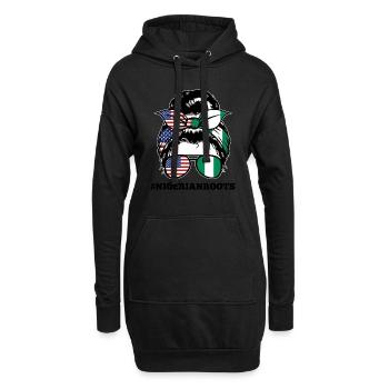 Nigerianer Nigeria Nigerianische Wurzeln Geschenk - Hoodie-Kleid - Schwarz - Vorne