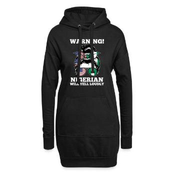 Nigerianer Nigeria Nigerianische Wurzeln Geschenk - Hoodie-Kleid - Schwarz - Vorne