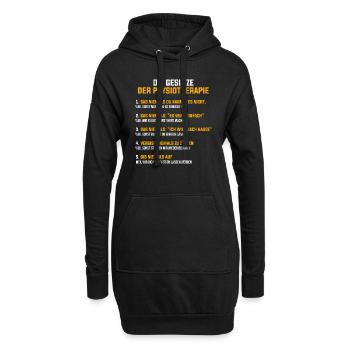 Physiotherapie Beruf Physiotherapeut Geschenk - Hoodie-Kleid - Schwarz - Vorne