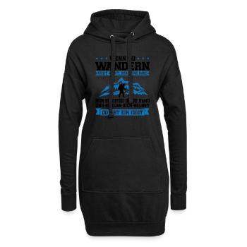 Wandern Berge Bergsteiger Geschenk - Hoodie-Kleid - Schwarz - Vorne