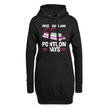 Ponton Pontonierboot Geschenk - Hoodie-Kleid - Schwarz - Vorne