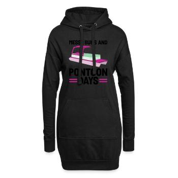 Ponton Pontonierboot Geschenk - Hoodie-Kleid - Schwarz - Vorne