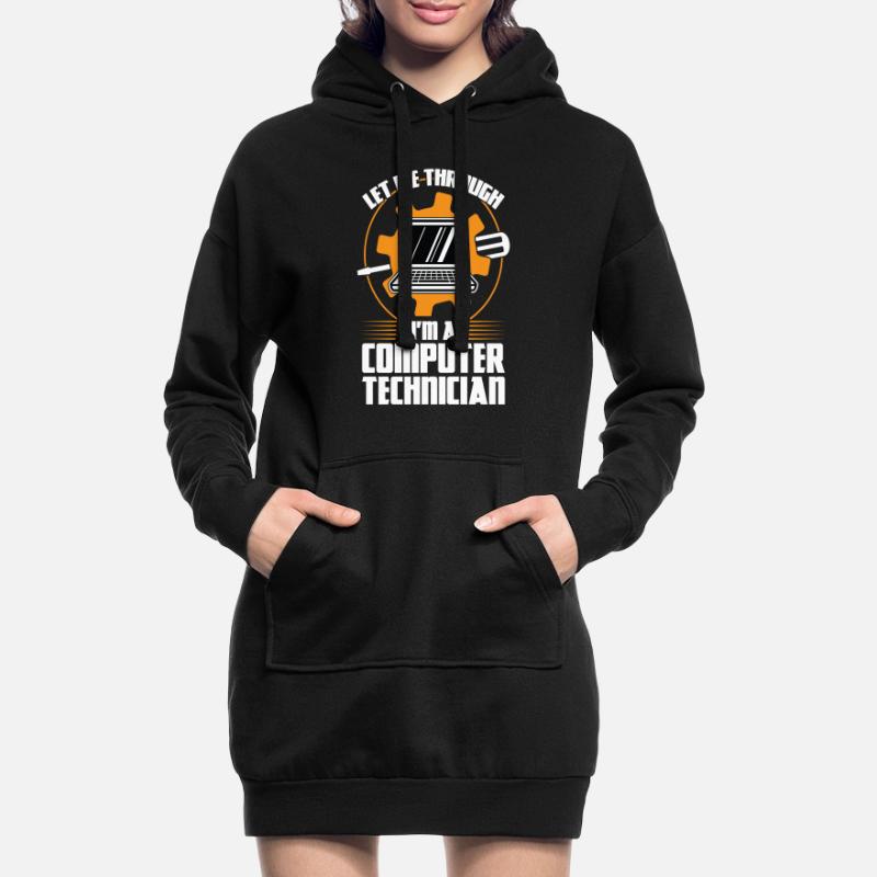 Technischer Support Computertechniker Technischer Hoodie-Kleid