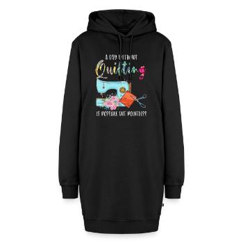 Quilten Quilten Quilting Maschine Geschenk - Hoodie-Kleid - Schwarz - Vorne