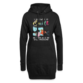 Quilten Quilten Quilting Maschine Geschenk - Hoodie-Kleid - Schwarz - Vorne