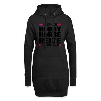 Hobby Horse Pferde Hobby Horsing Geschenk - Hoodie-Kleid - Schwarz - Vorne