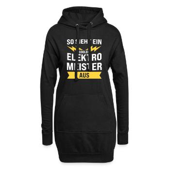 Elektriker Meister Elektromeister Geschenk - Hoodie-Kleid - Schwarz - Vorne