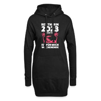 Rentnerin 2023 Rente Rentnerin Geschenk - Hoodie-Kleid - Schwarz - Vorne