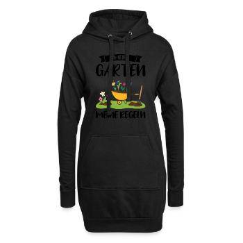 Garten Pflanze Gartenarbeit Geschenk - Hoodie-Kleid - Schwarz - Vorne